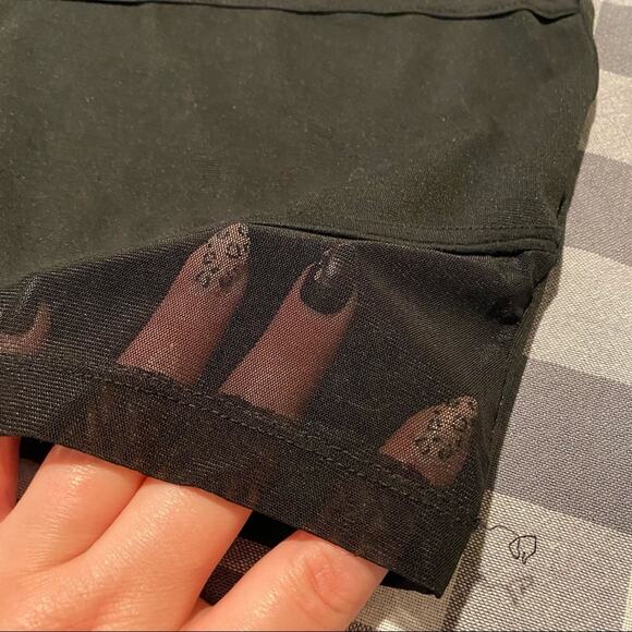 Entro Black Mesh Strapless Bodycon Dress Size Small - Picture 2 of 13